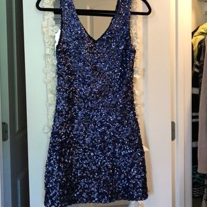 Blue Sequin Dress